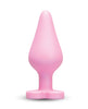 Carica l'immagine nel visualizzatore Galleria, Plug anale per principianti Butties in silicone rosa con base svasata a cuore e punta affusolata
