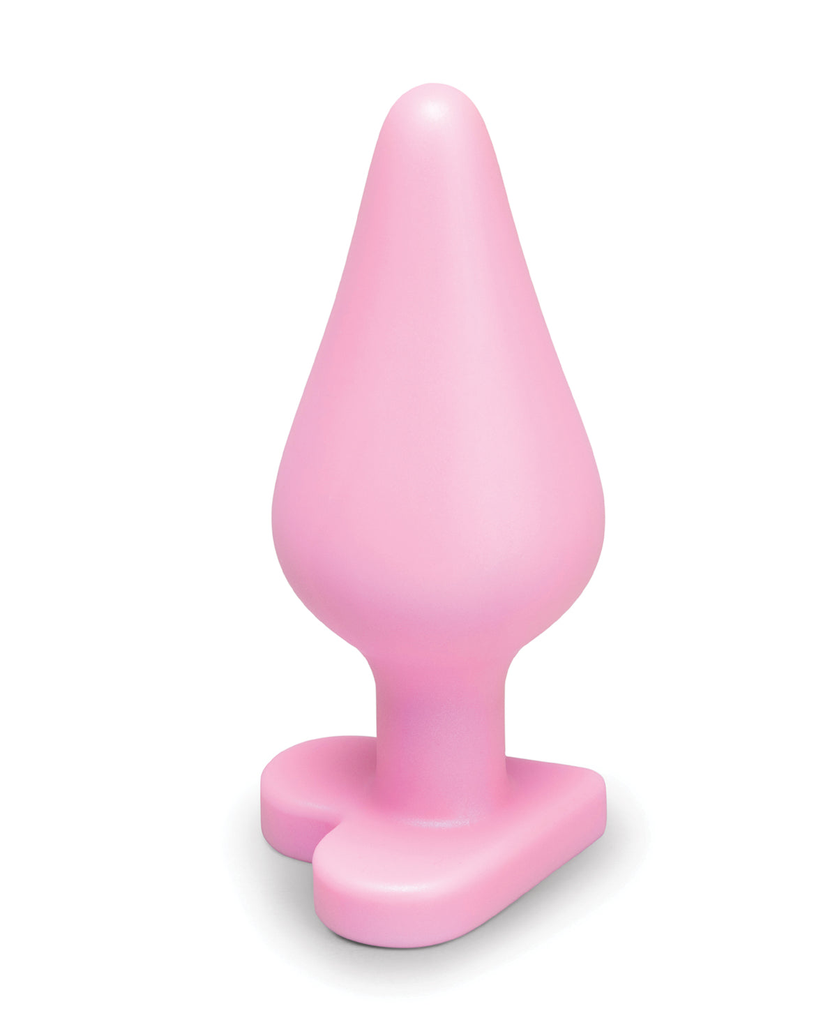 Plug anale per principianti Butties in silicone rosa con base svasata a cuore e punta affusolata