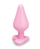 Carica l'immagine nel visualizzatore Galleria, Plug anale per principianti Butties in silicone rosa con base svasata a cuore e punta affusolata

