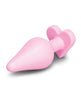 Carica l'immagine nel visualizzatore Galleria, Plug anale per principianti Butties in silicone rosa con base svasata a cuore e punta affusolata
