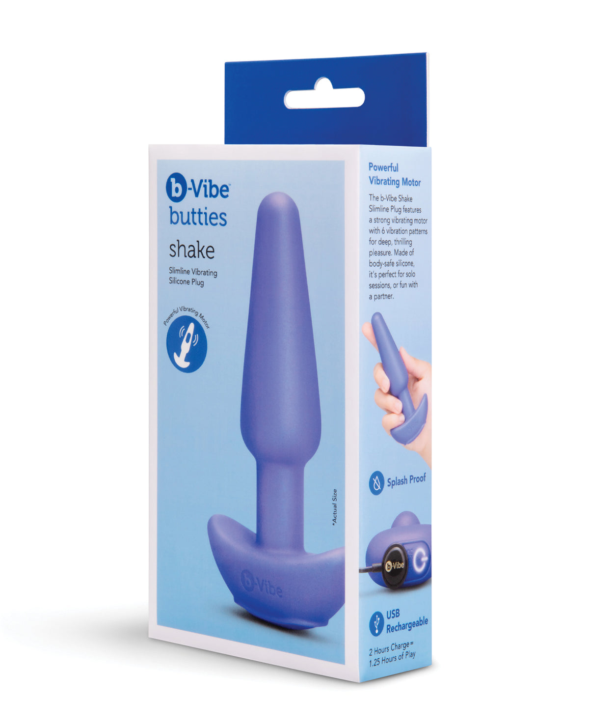 Plug vibrante in silicone Bvibe Butties Shake Slimline