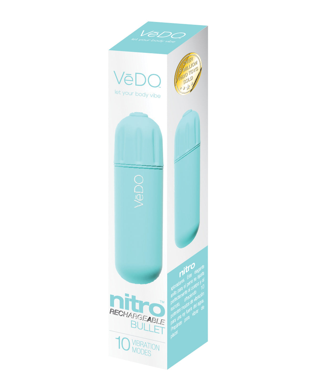 VeDo Nitro Mini Bullet Vibrator Rechargeable Ten Modes Submersible