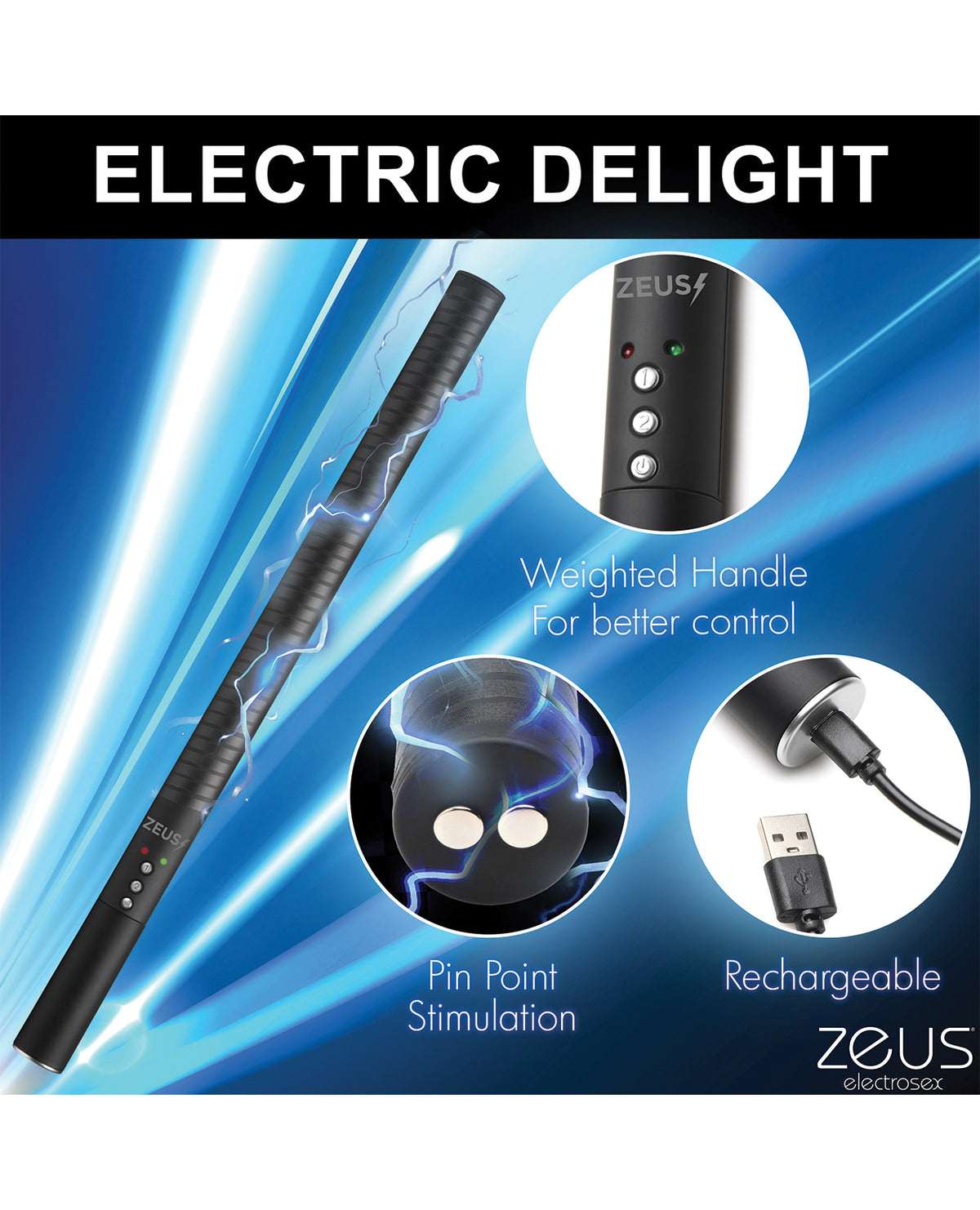 Bâton électrostimulant Zeus