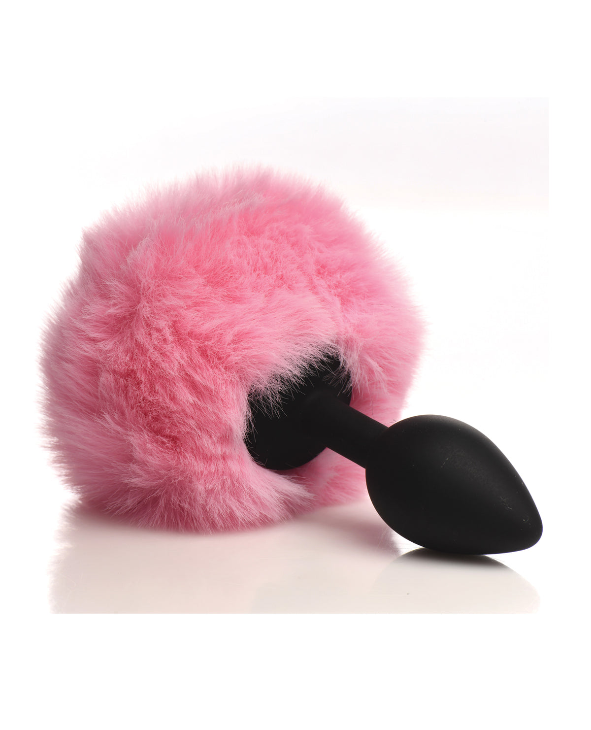 Plug anale Tailz Premium in silicone con coda di coniglio in pelliccia sintetica, rosa