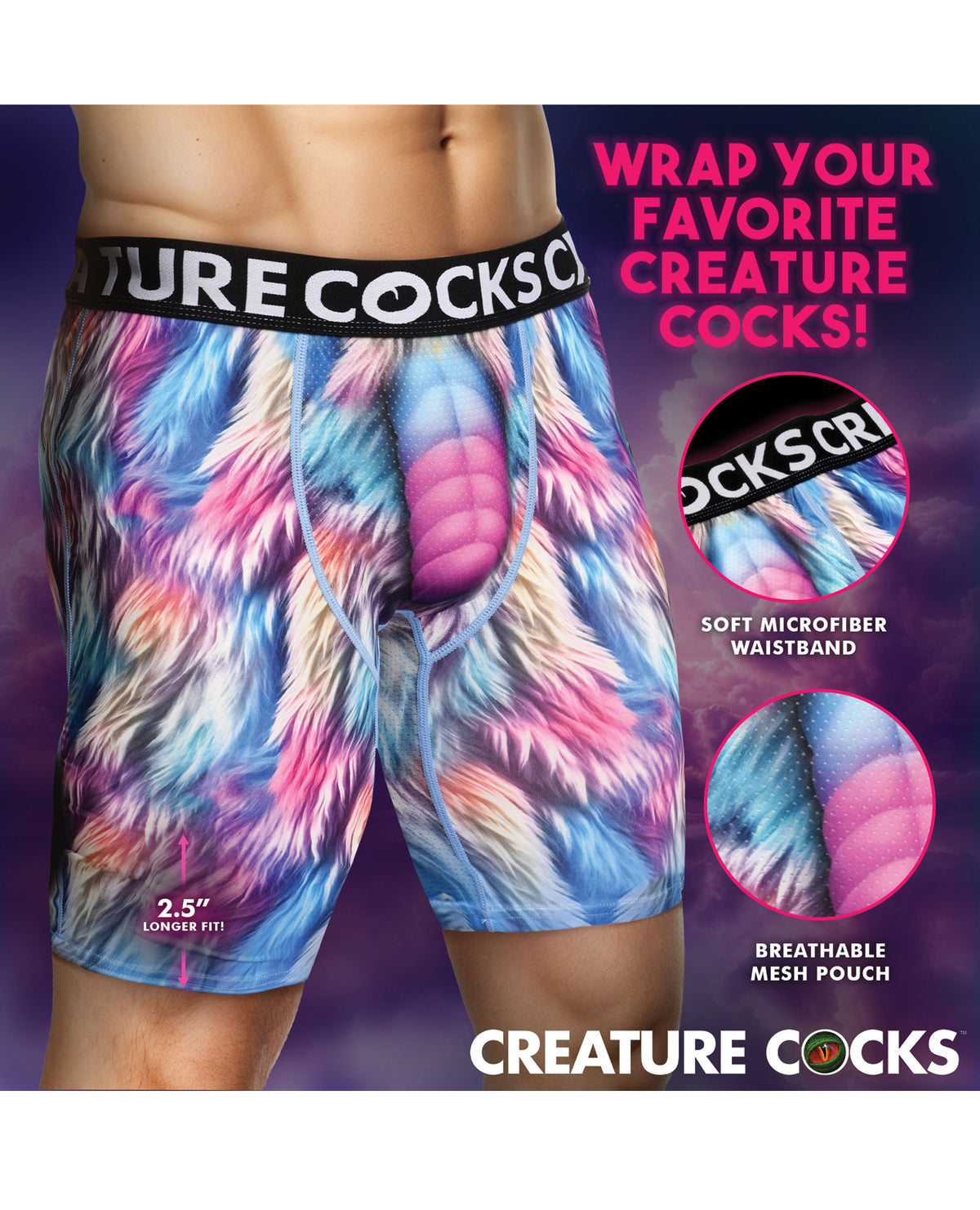 Calzoncillos bóxer Creature Wear Mystique Unicorn, con cintura de microfibra suave