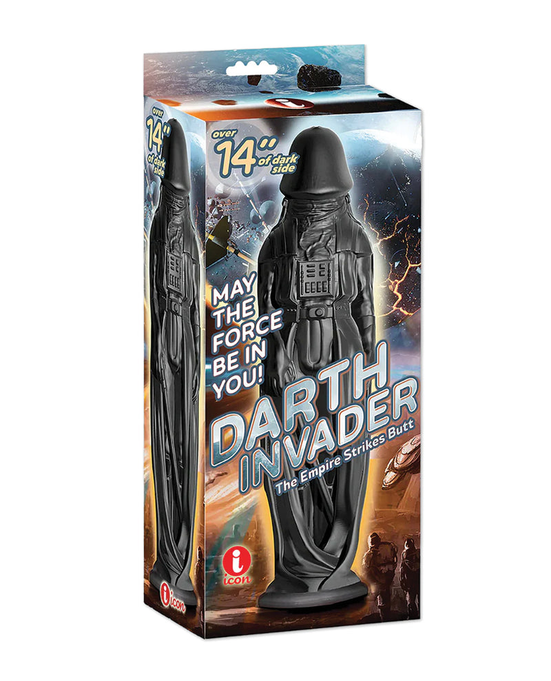 Cargue la imagen en el visor de la galería, Dildo negro Darth Invader de Icon Brands, de 15 pulgadas, con ventosa
