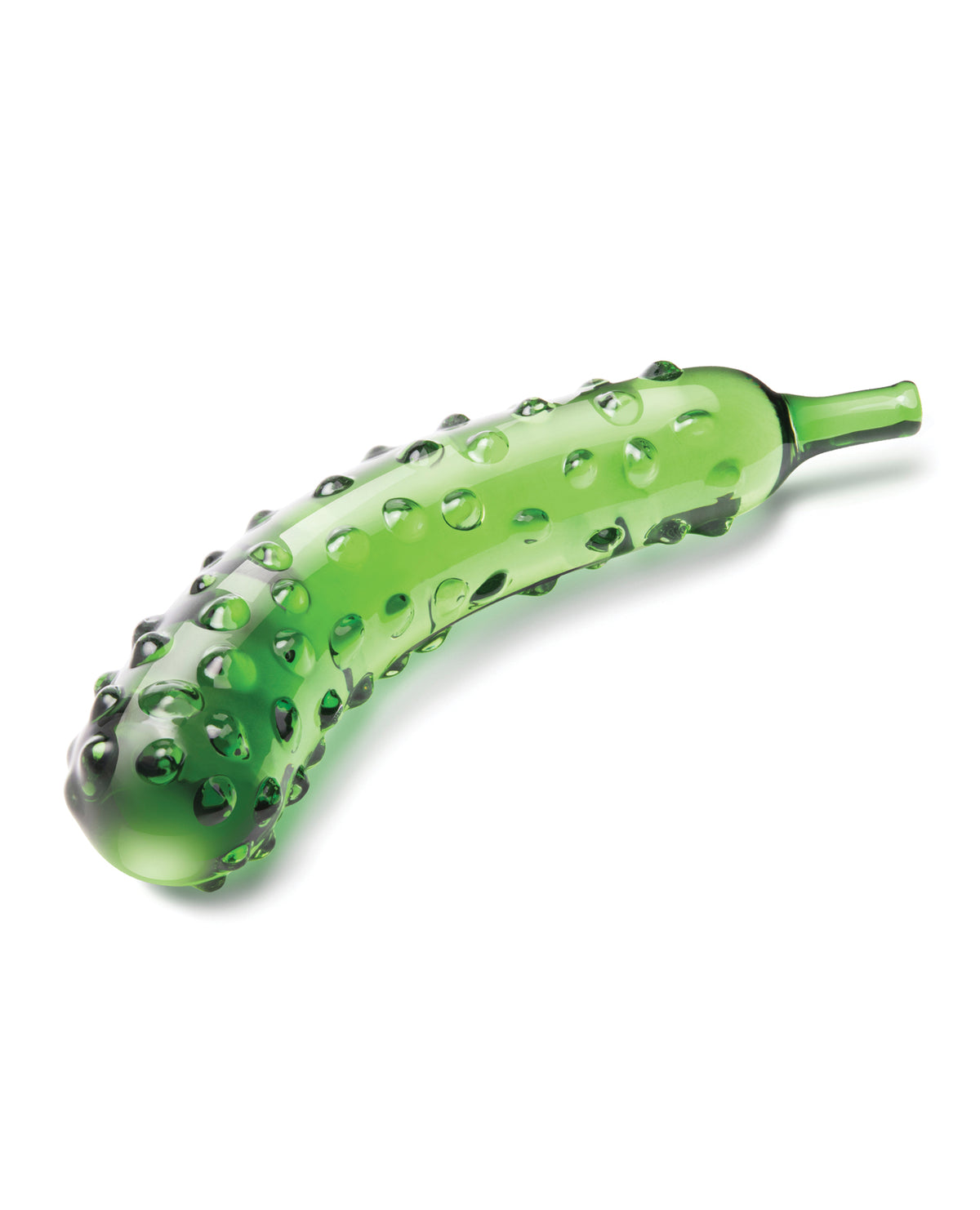 Realistische glazen dildo met textuur, 8,25 inch, in de vorm van een streelkomkommer