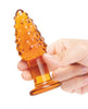Afbeelding laden in Galerijviewer, Cornstar glazen buttplug van 4 inch met getextureerde maïskorrels
