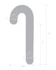 Cargue la imagen en el visor de la galería, Dildo de vidrio con forma de bastón de caramelo, 7.5 pulgadas, diseño Dream, juguete para el placer adulto
