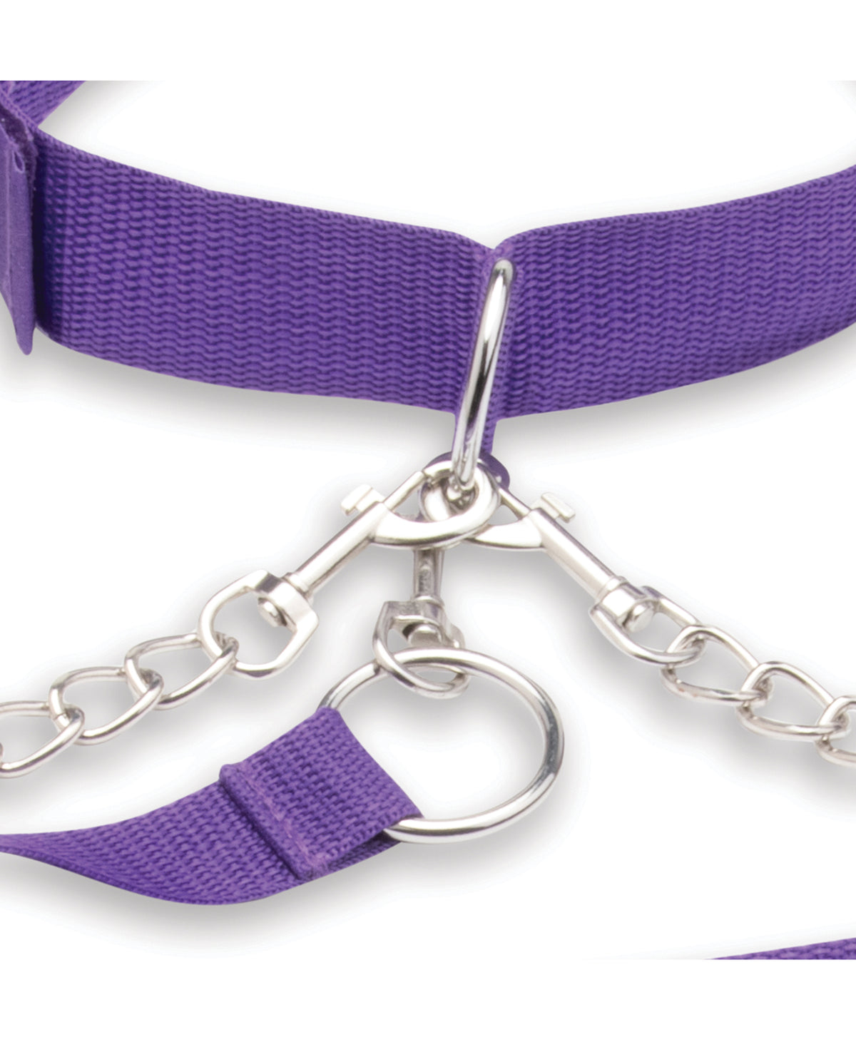 Premium Collar Cuffs Leash Set Purple Soft Lined Adjustable Restraints