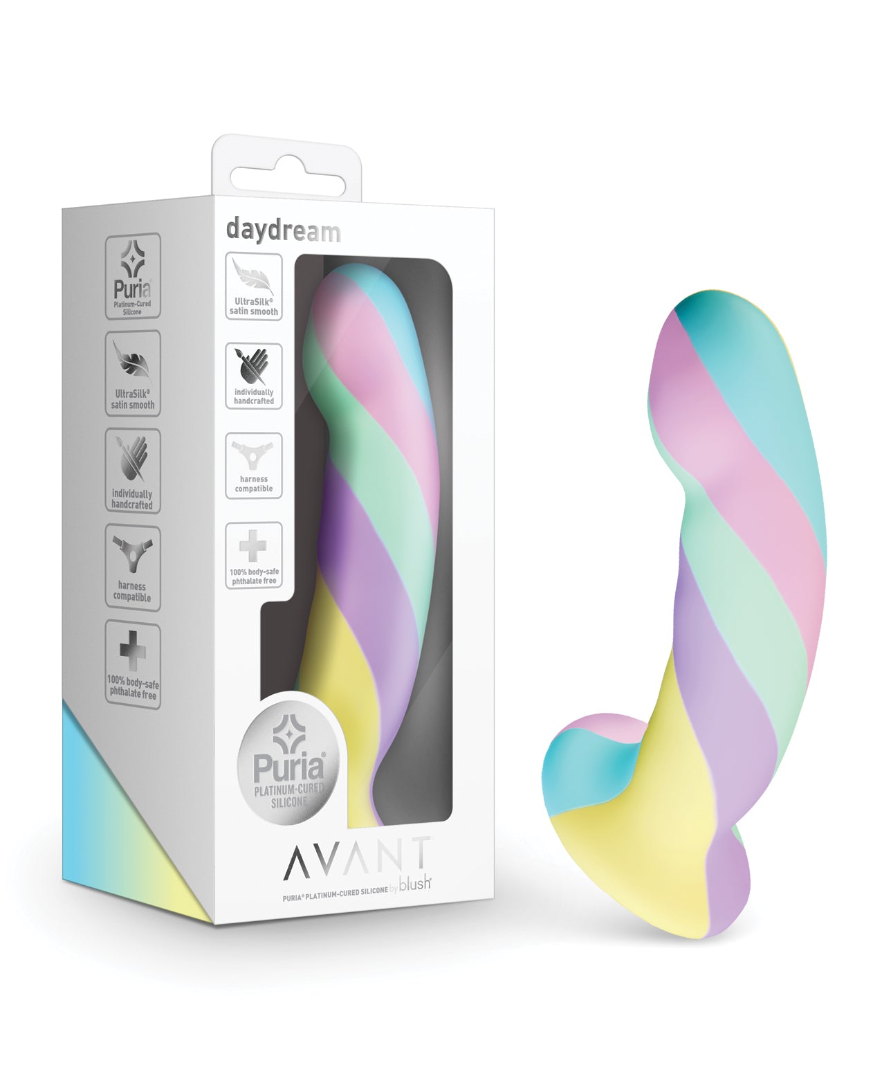 Avant Daydream handgefertigter Dildo aus roséfarbenem Silikon mit breiter Basis