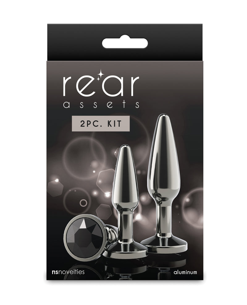 Încărcați imaginea în vizualizatorul Galerie, Kit de jucării anale Rear Assets, cu trainer conic din aluminiu, negru gunmetal
