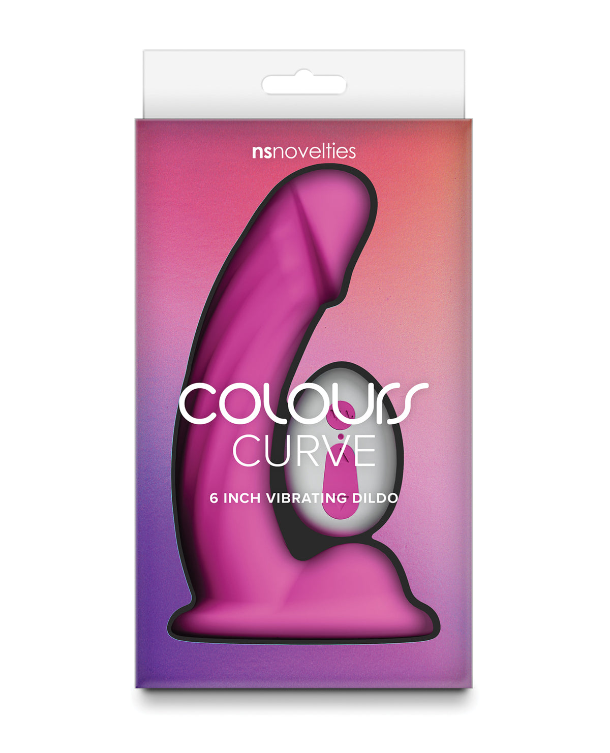 Colours 6 Inch Curve Vibrating Dildo Wireless Remote Rechargeable Pink
