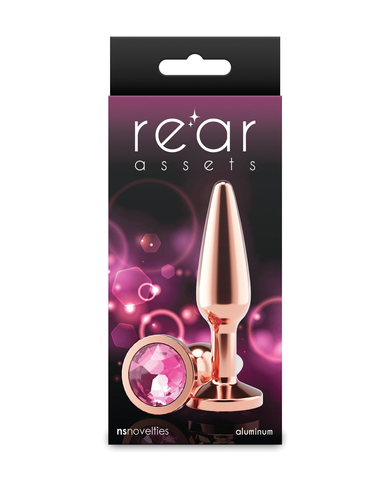 Rear Assets Tapered Medium Chrome Anal Plug Rose Gold Aluminum Butt Toy
