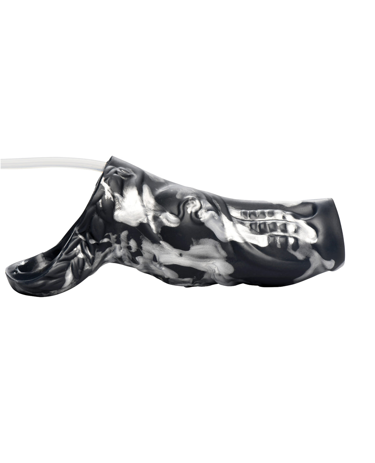 Pompă de penis din silicon Creature Cocks Night Prowler, cu ejaculare feminină - argintiu