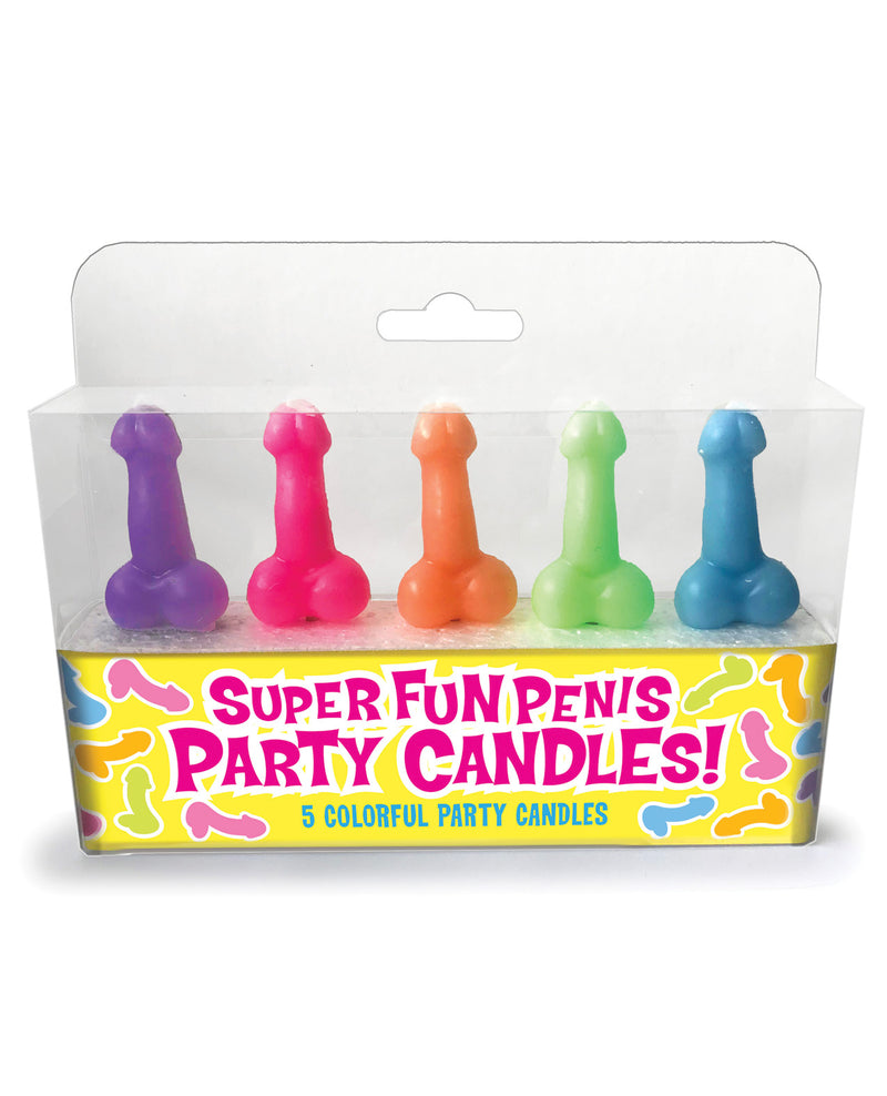 Cargue la imagen en el visor de la galería, Juego de cinco velas de pene súper divertidas, esenciales para la decoración de fiestas
