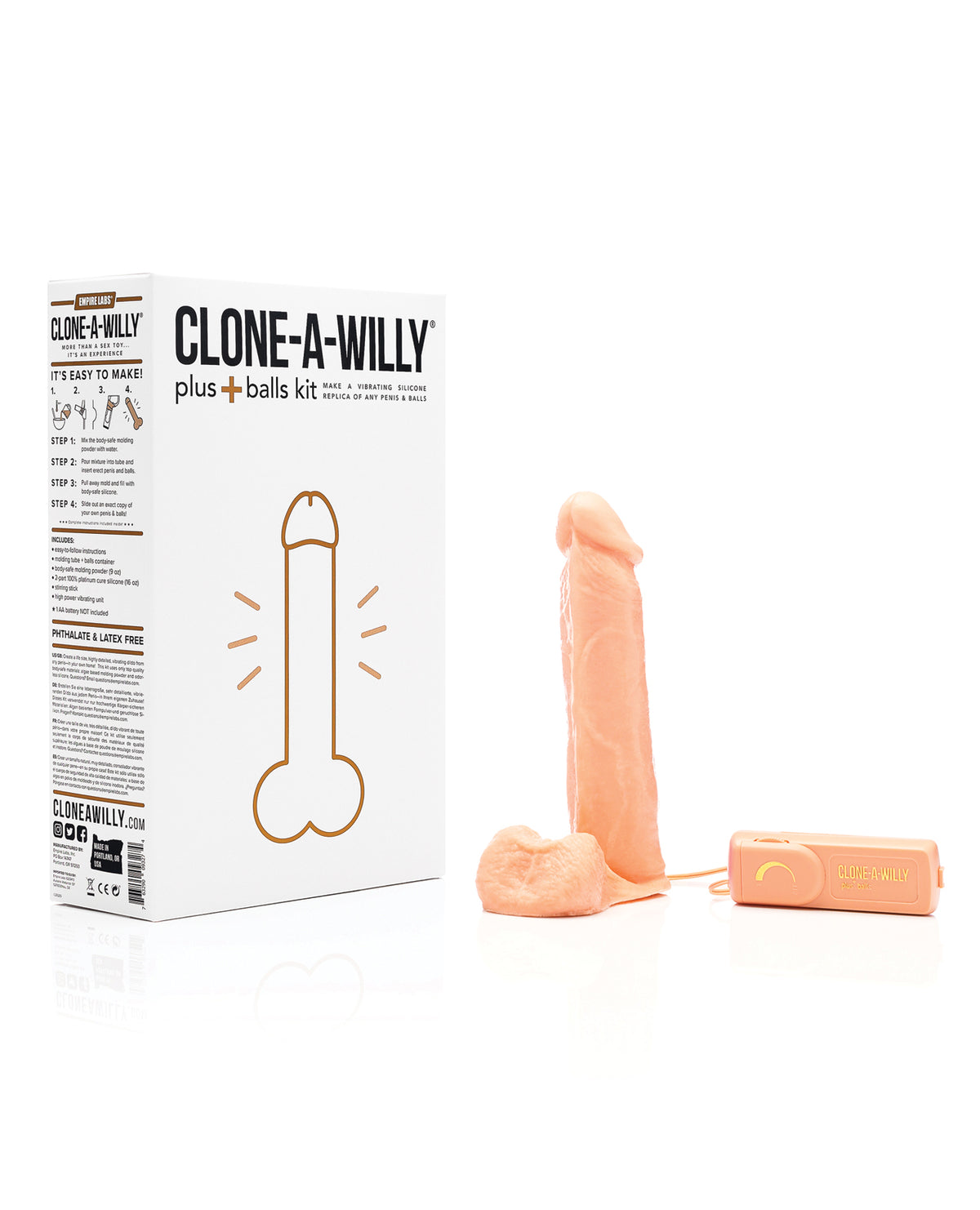 Clone-A-Willy Plus Balls Casting Kit Light Skin Tone