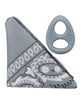 Cargue la imagen en el visor de la galería, Conjunto Rock Solid The Code de anillo para el pene y bandana de silicona gris y negra
