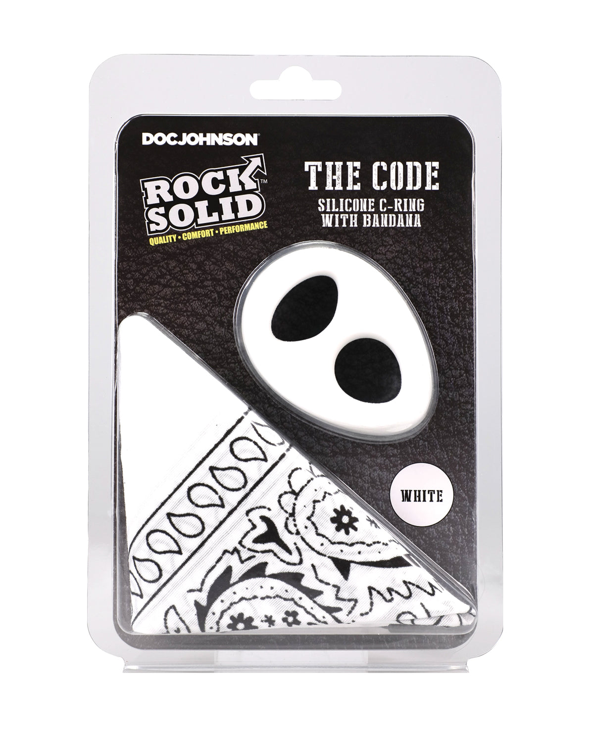 Rock Solid The Code Two Tone Silicone Cock Ring With Matching Bandana Set