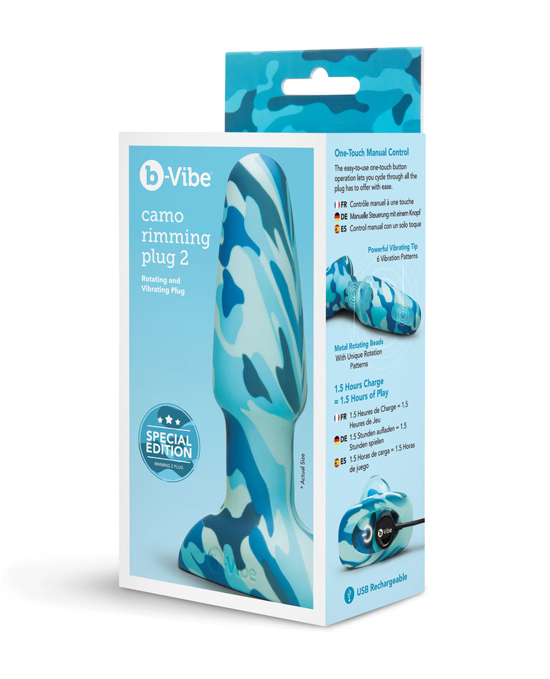 Cargue la imagen en el visor de la galería, B-Vibe Rimming Plug 2 Juguete sexual anal con cuentas giratorias de camuflaje
