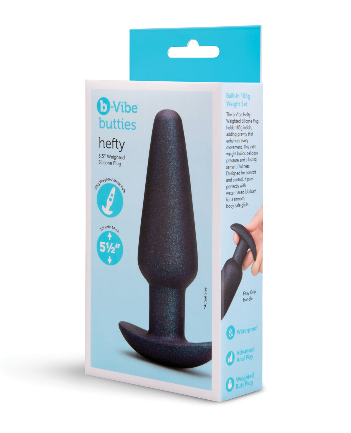 Plug anale in silicone appesantito con base svasata per un uso confortevole