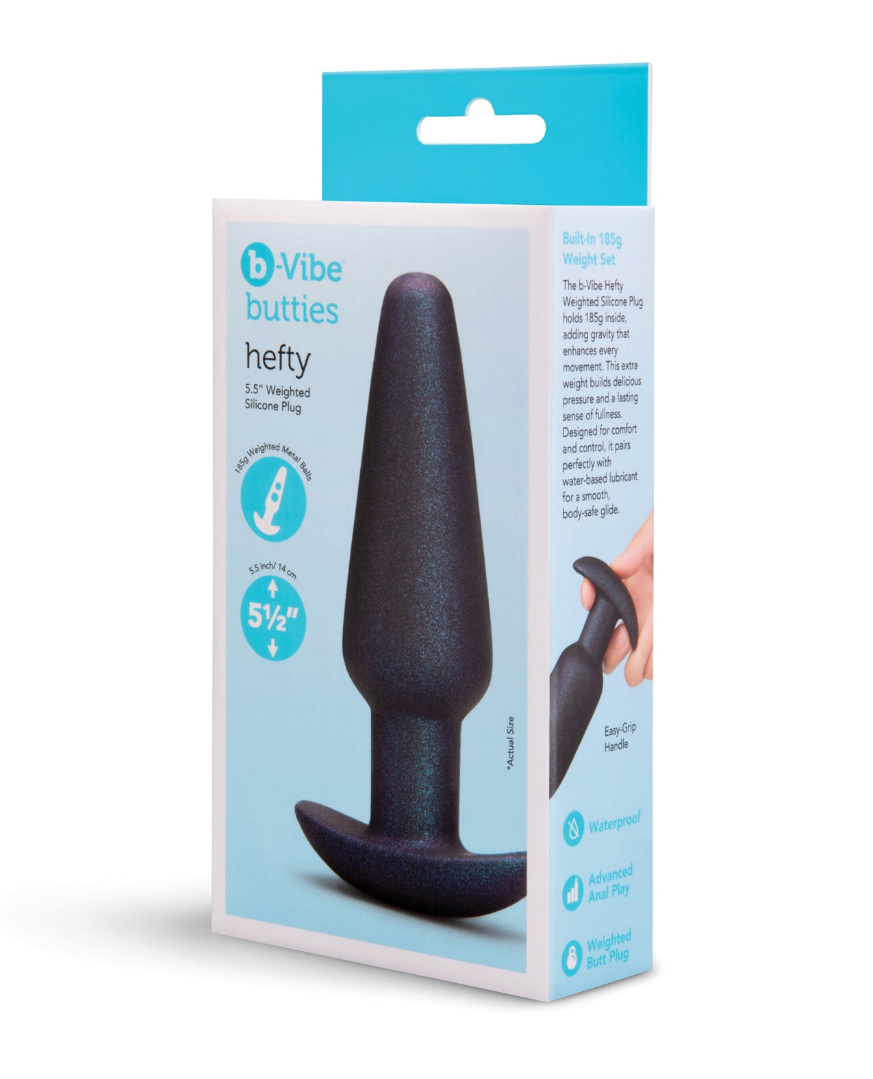 Plug anale in silicone appesantito con base svasata per un uso confortevole