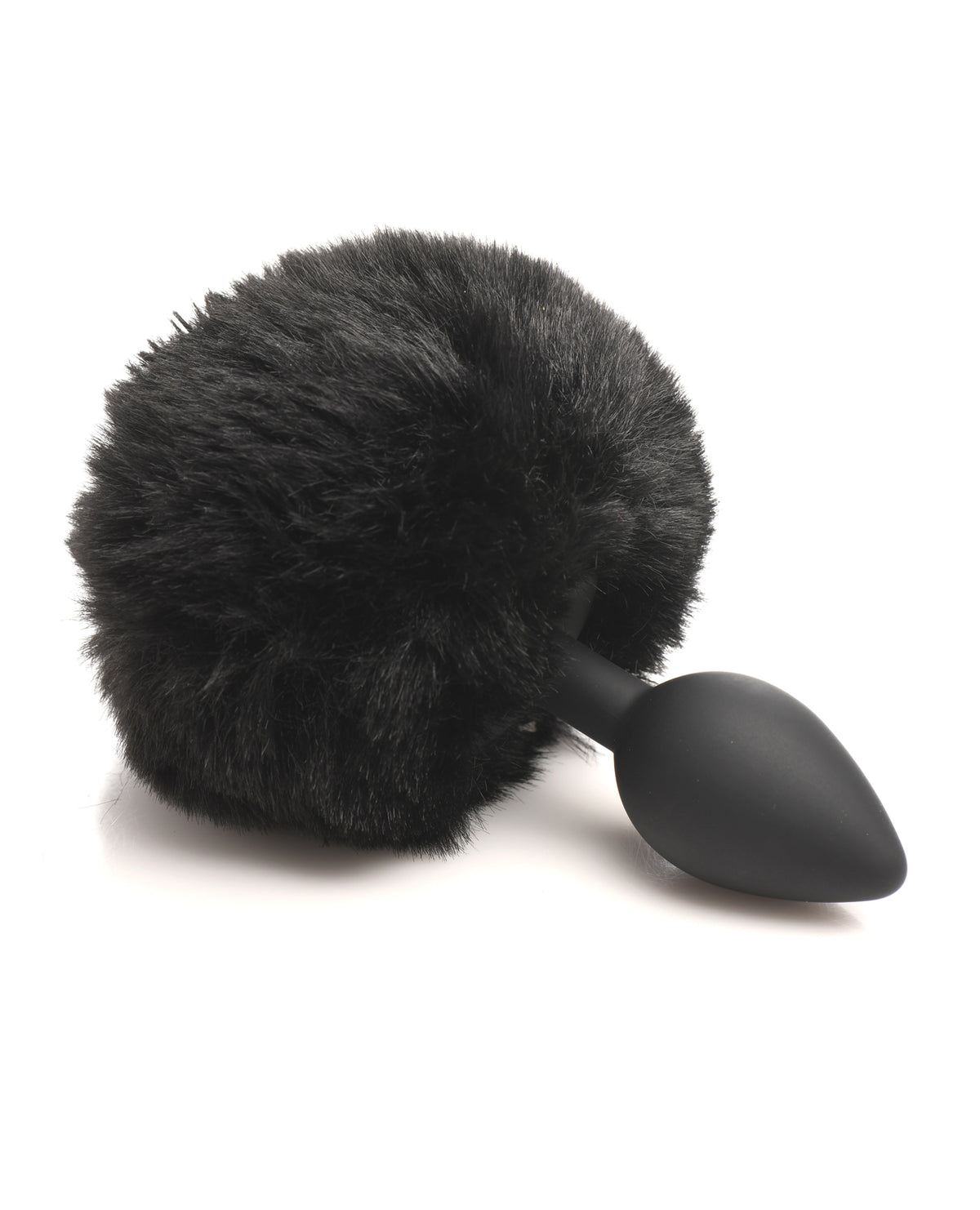 Tailz Plug anal de silicona con cola de conejo de piel sintética suave negro