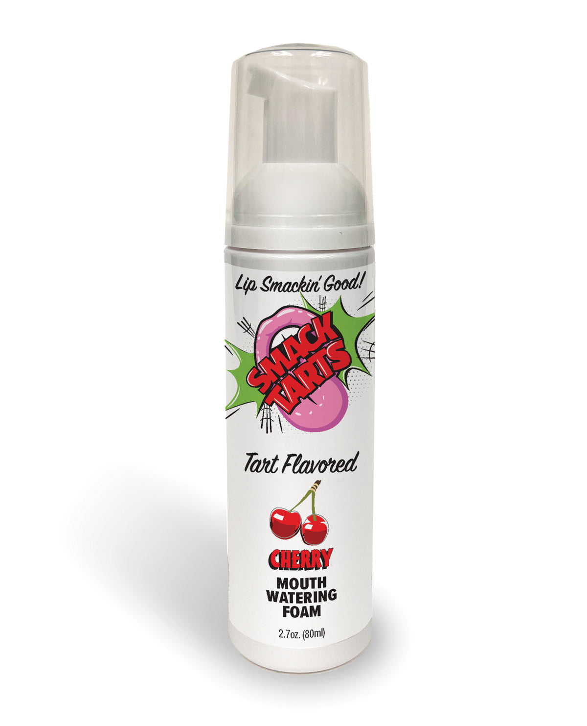 Smack skumspray til munden med sur kirsebærsmag, 2.7 Oz, til oral nydelse