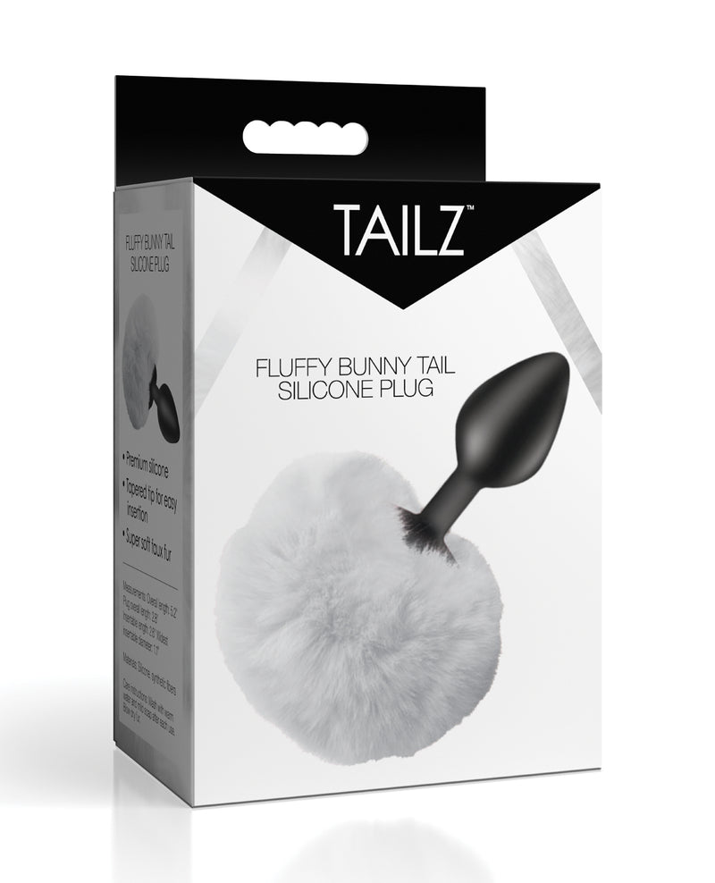 Carica l'immagine nel visualizzatore Galleria, Plug anale Tailz in silicone con coda di coniglio bianca in ecopelliccia soffice

