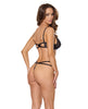 Carregar imagem no visualizador da Galeria, Conjunto de lingerie de duas peças Feline Fatale com sutiã com aro e estampa de leopardo, preto

