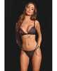 Carregar imagem no visualizador da Galeria, Conjunto de lingerie de duas peças Feline Fatale com sutiã com aro e estampa de leopardo, preto
