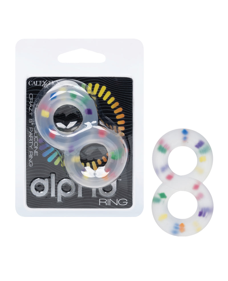 Afbeelding laden in Galerijviewer, Alpha Liquid Silicone Crazy 8 premium cockring voor uithoudingsvermogen en ondersteuning
