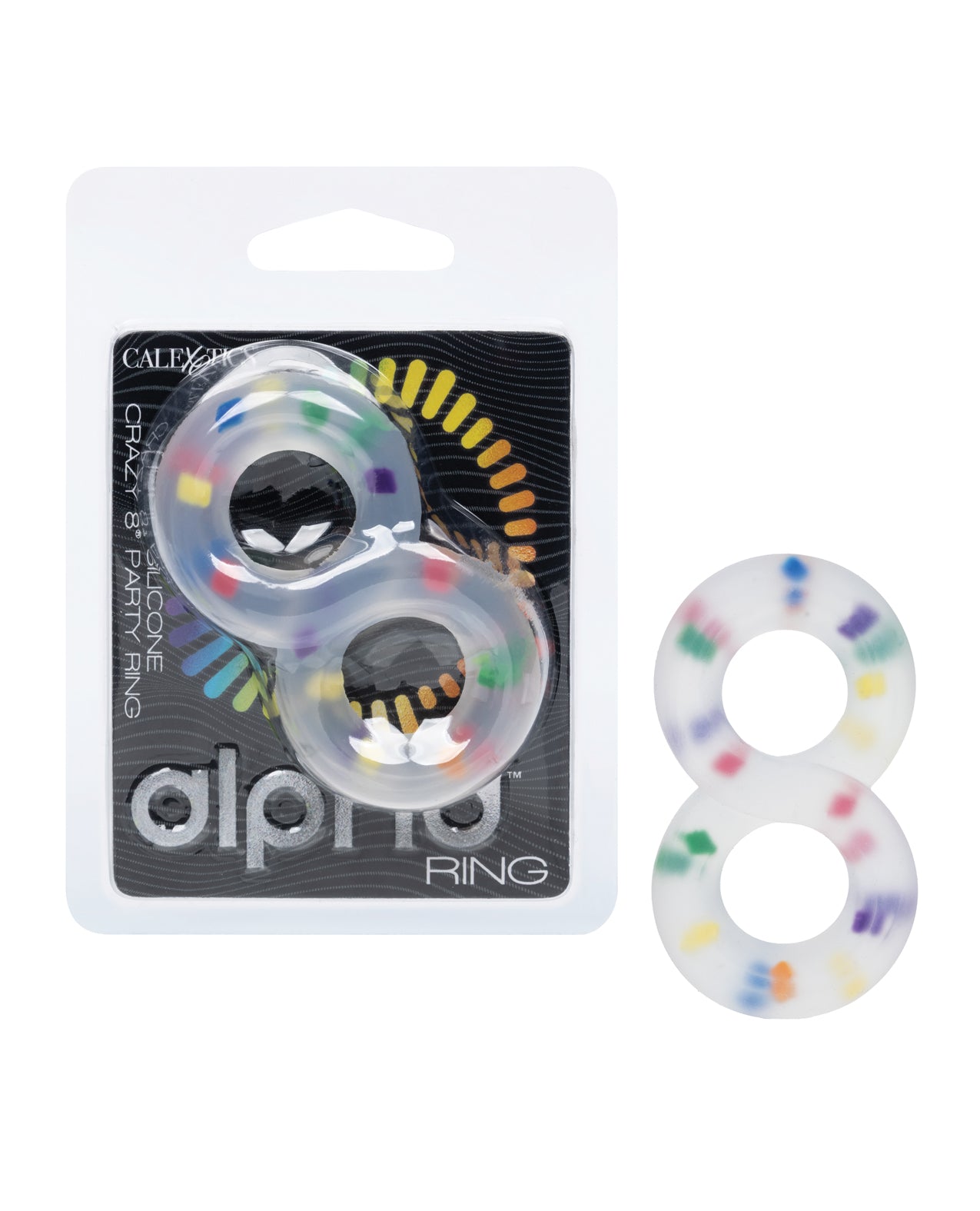 Alpha Liquid Silicone Crazy 8 premium cockring voor uithoudingsvermogen en ondersteuning
