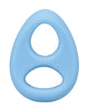 Cargue la imagen en el visor de la galería, Anillo para el pene de silicona Rock Solid The Code con bandana cuadrada, azul claro y negra
