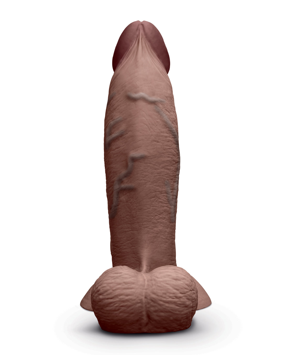 Bvibe Slipskin Girthy dildo van 9 inch van realistisch bruin siliconenmateriaal