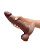 Afbeelding laden in Galerijviewer, Bvibe Slipskin Girthy dildo van 9 inch van realistisch bruin siliconenmateriaal
