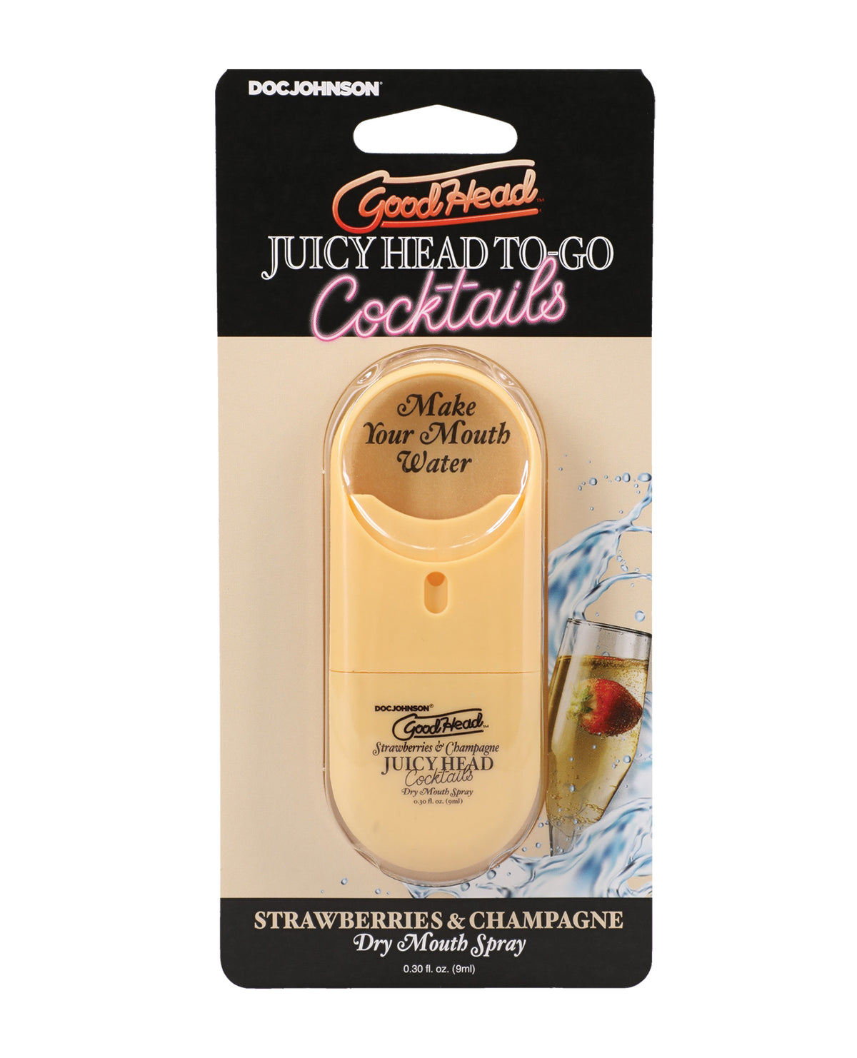 Espray para la boca seca Juicy Head de GoodHead, sabor a fresa y champán, para momentos sensuales y divertidos