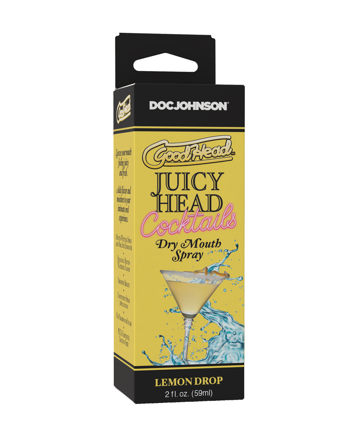 Spray para boca seca GoodHead Juicy Head Lemon Drop, potenciador de saliva vegano