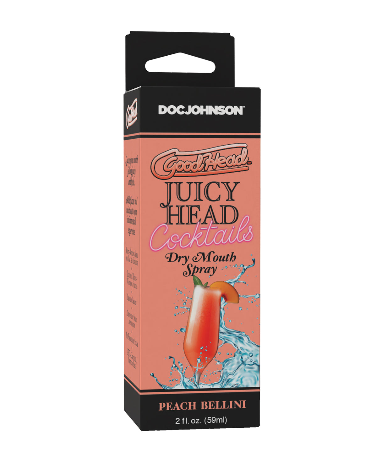 Spray para boca seca GoodHead Peach Bellini, potenciador de humedad para el sexo oral