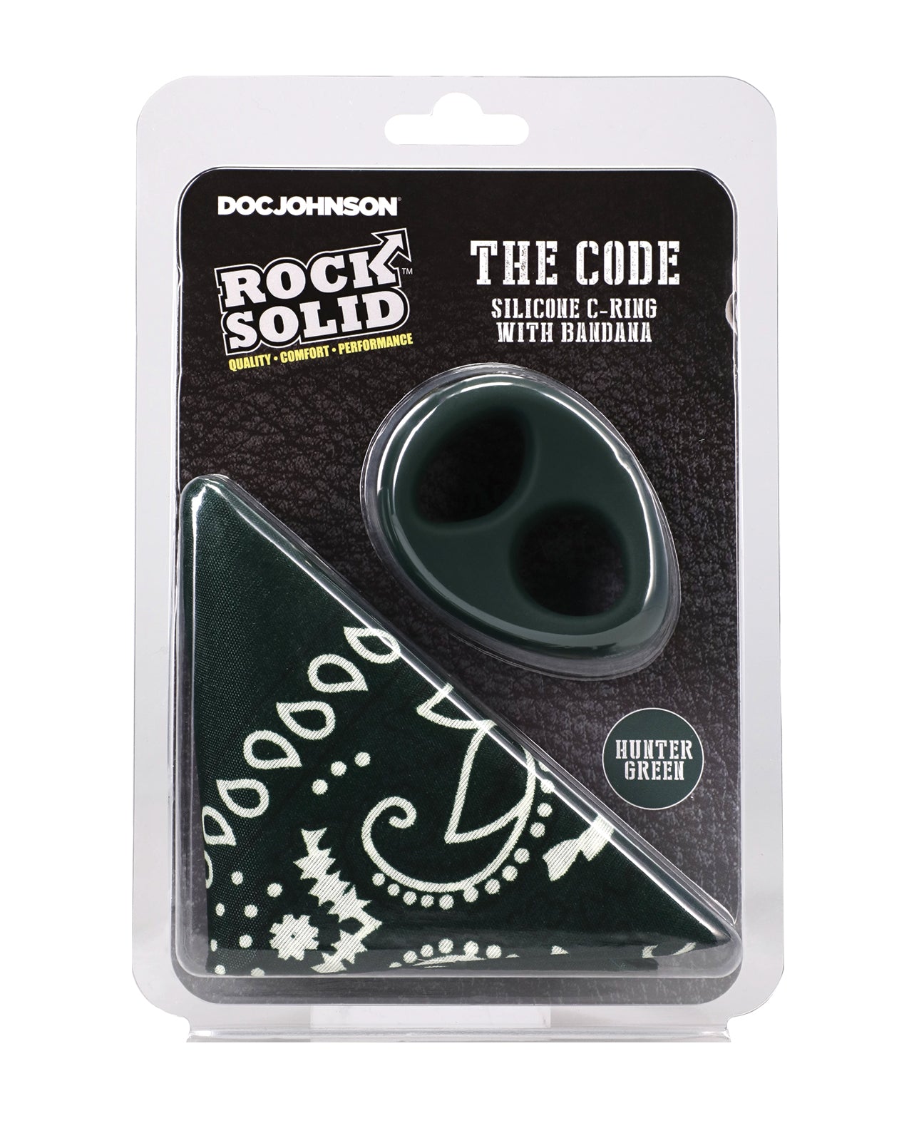 Set de anillo para el pene y bandana de silicona Rock Solid para mejorar el rendimiento masculino