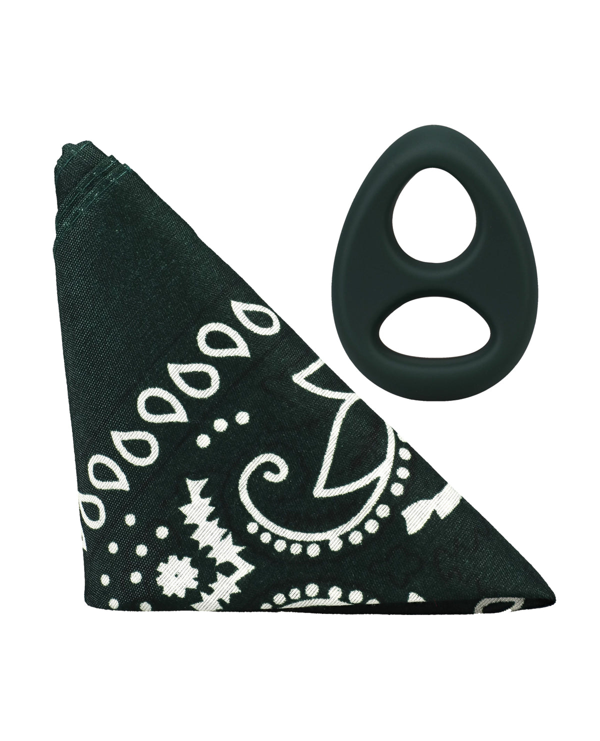 Set de anillo para el pene y bandana de silicona Rock Solid para mejorar el rendimiento masculino