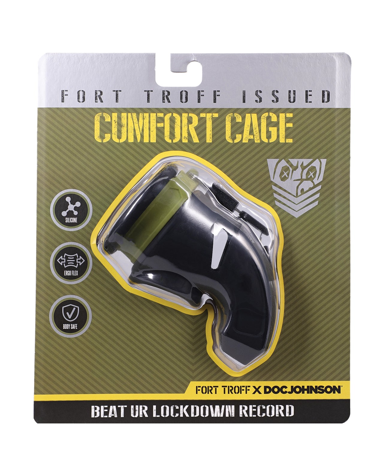 Fort Troff Cumfort Comfortable Silicone Chastity Cage Black