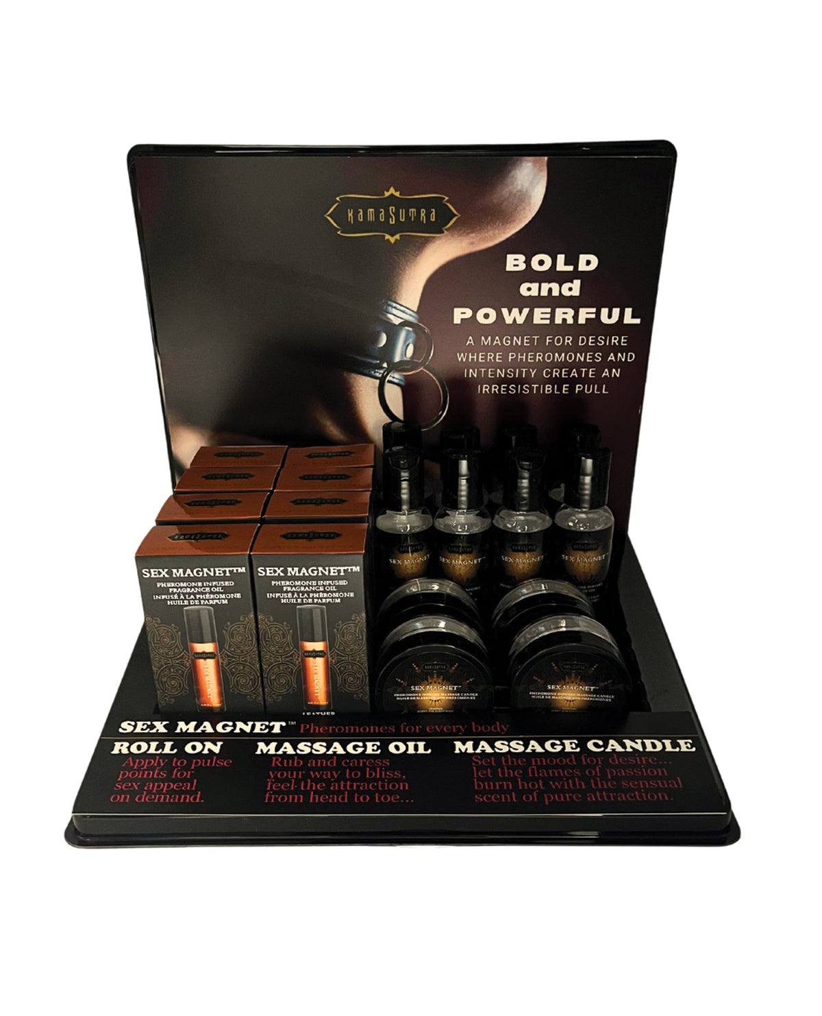 Kama Sutra Sex Magnet Leather Pheromone Retail Display Set