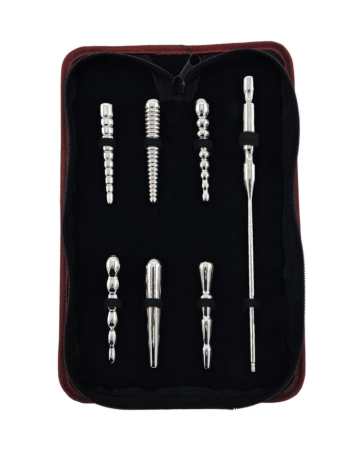 Rouge Set Of 6 Hollow Stainless Steel Penis Plugs With Interchangeable Handles
