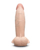 Ladda bilden i Galleri Viewer, Bvibe Slipskin 8 Inch Girthy dildo i krämsilikon med upphöjda ådror på skaftet
