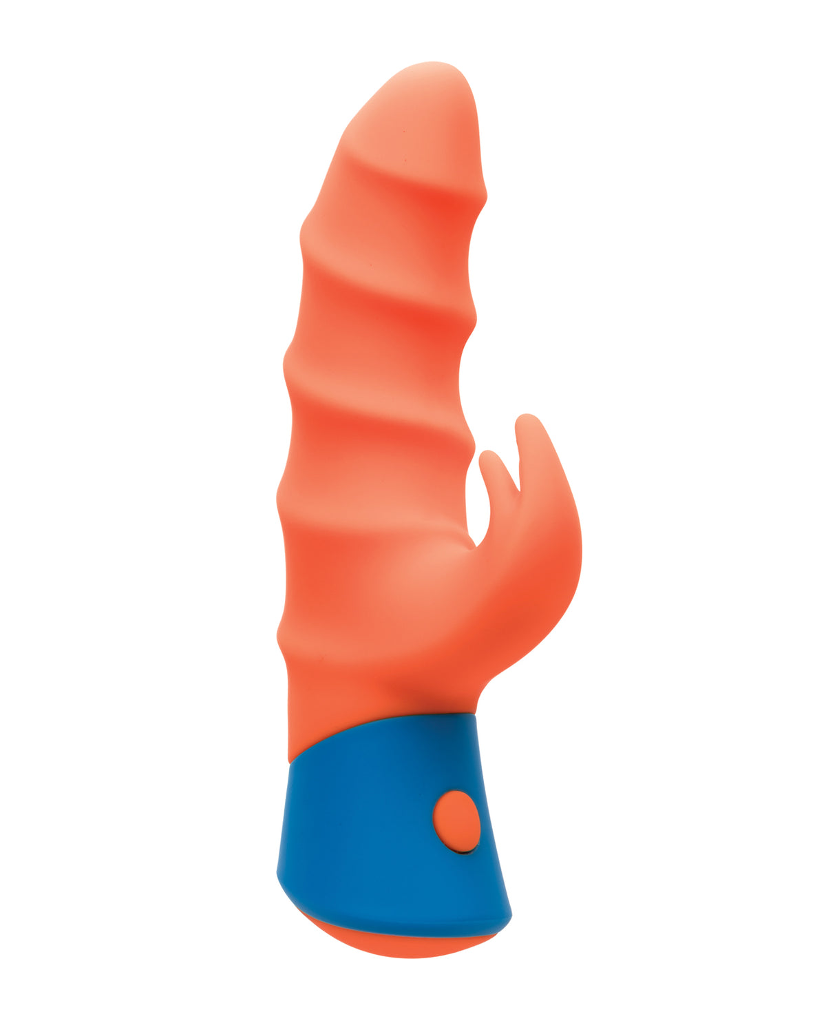 Rave Tickler Dual Silicone Massager Swirled Shaft Three Flicker Tips