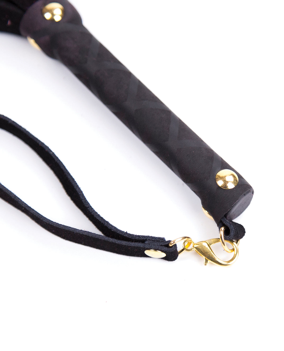 Plesur Real Leather Mini Flogger Black 11 Inch BDSM Toy