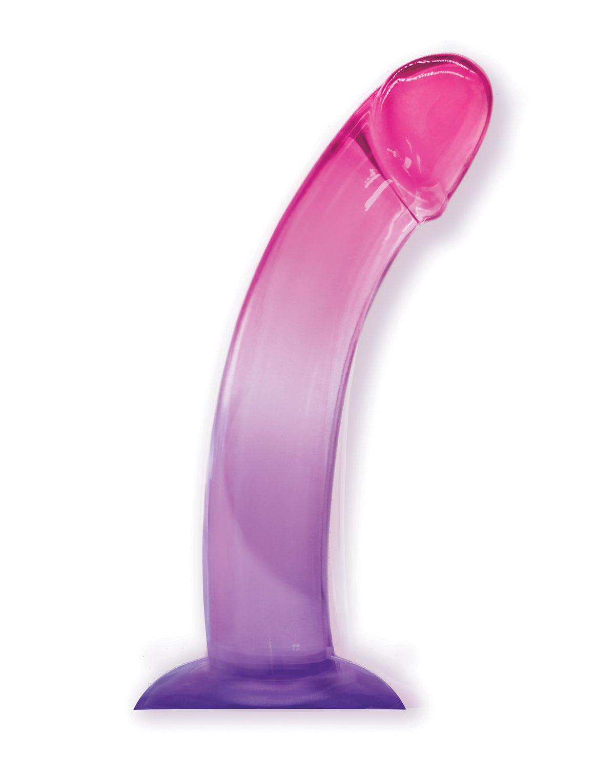 Shades Jelly Gradient TPR Dildo Large Pink Purple Ombre