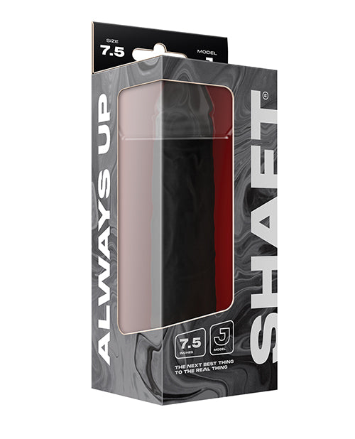 Consolador de silicona líquida Flexiskin de doble capa Shaft Model J, 7.5 pulgadas, negro