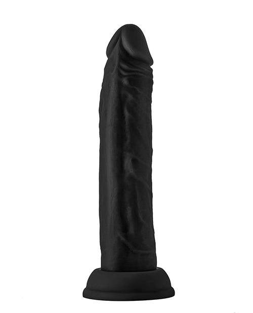 Consolador de silicona líquida Flexiskin de doble capa Shaft Model J, 7.5 pulgadas, negro